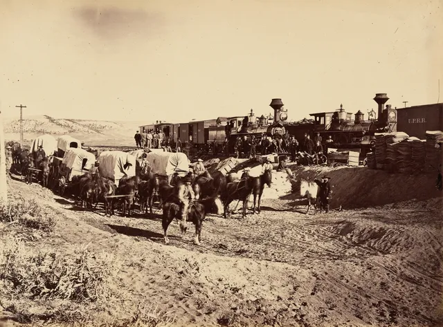 Railroad Visions wallpaper: Supply Trains 1869